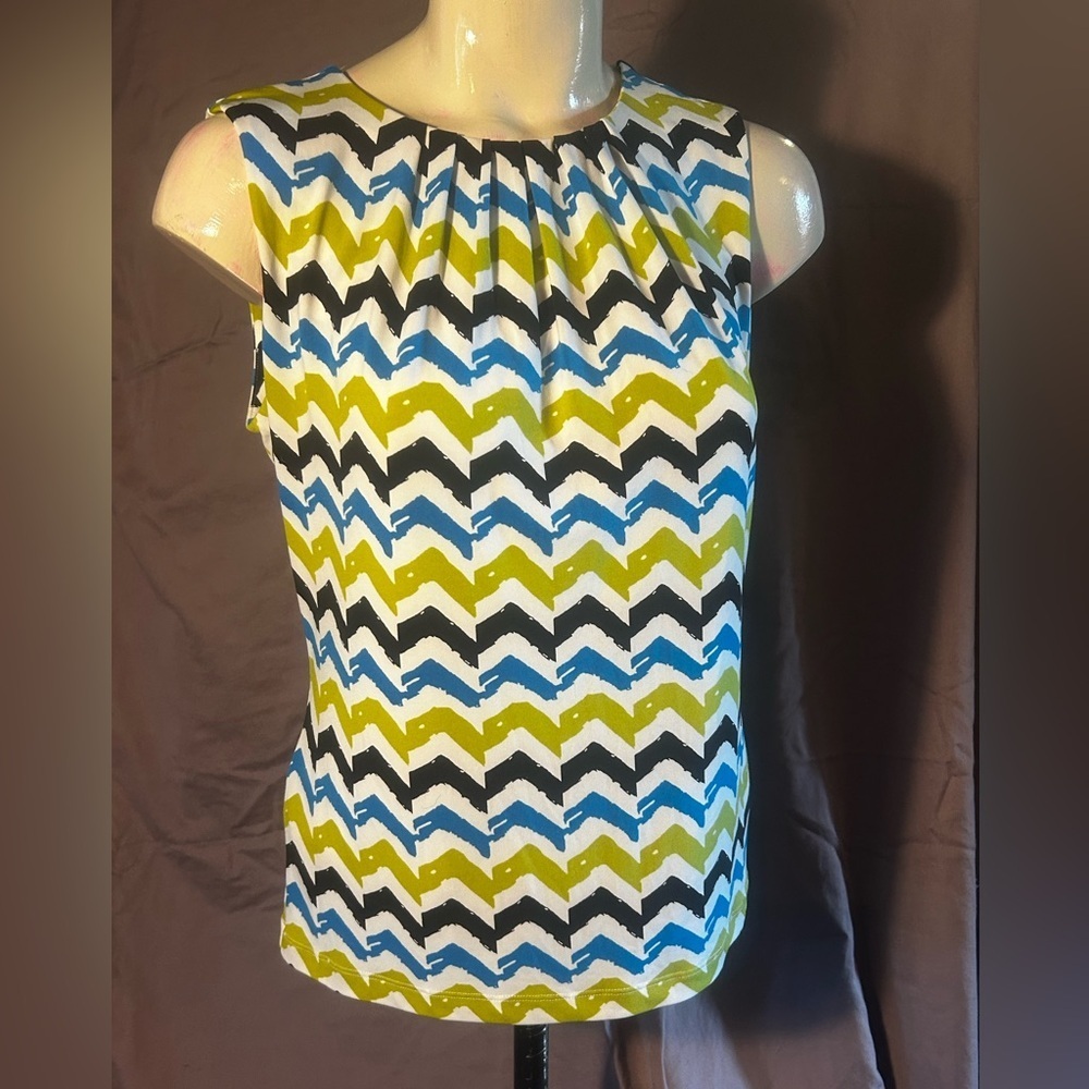 Calvin Klein Multicolor Chevron Blouse